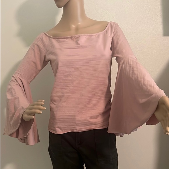 Elegant Pink Bell Sleeve Top - Picture 1 of 2
